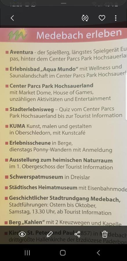 Ferienwohnung Parkblick 梅德巴赫 外观 照片